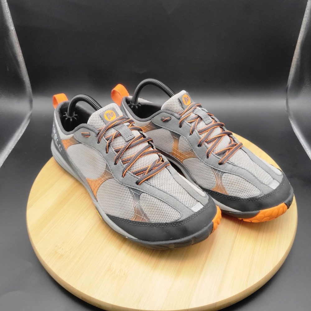 Merrell Road Glove Smoke Mens 9.5 Grey Orange Minimalist Barefoot Shoes J38389